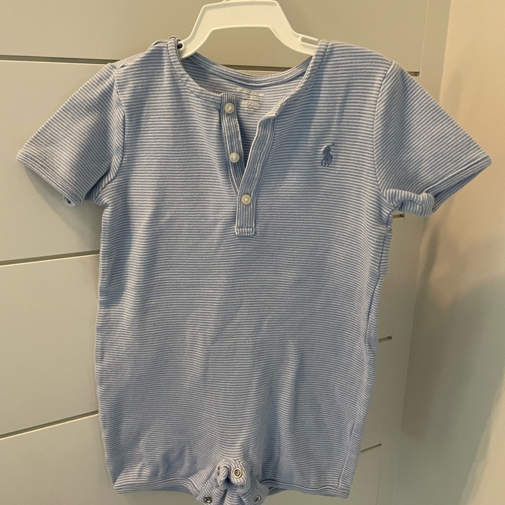 Ralph Lauren Light Blue Striped Toddler One piece